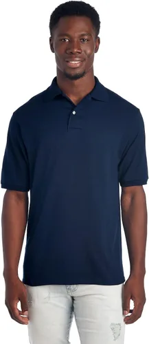 Vista 7 de Jerzees Men's Short Sleeve SpotShield Polo Shirts, Stain Resistant, Sizes S-5X Negro
