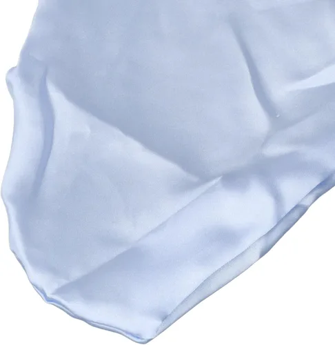 Vista 9 de Aramox Funda de almohada de satén súper suave, compatible con almohada de lactancia, lavable, agradable a la piel, transpirable para una Azul