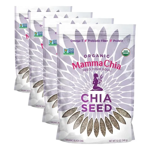 Vista 9 de Mamma Chia Semillas de chía orgánicas, color negro, 12 onzas (paquete de 1)