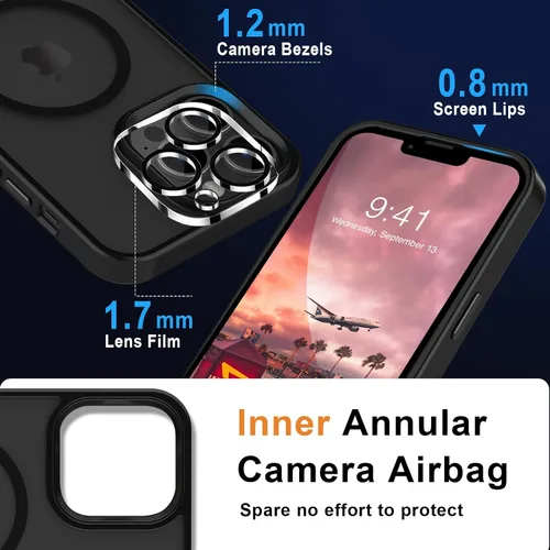 Vista 348 de MOCCA - Funda magnética resistente para iPhone XR de 6.1 pulgadas, compatible con MagSafe, funda con protección contra caídas de grado militar