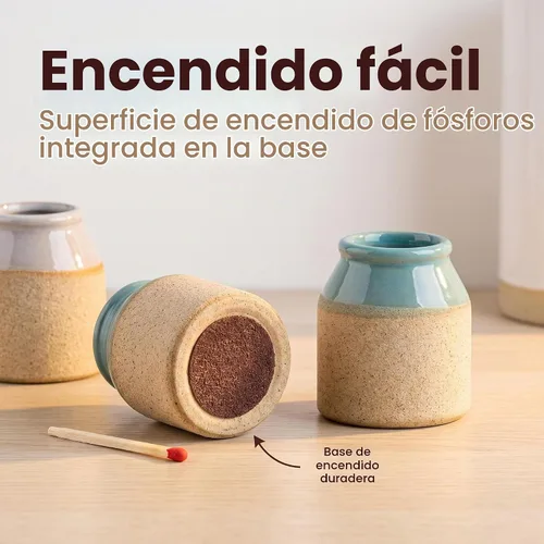 Vista 3 de dgudgu Match Cloche - Juego de 2 mini soportes de cerámica con cerrojo