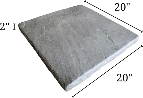 Vista 2 de Moldes de goma de piedra fabricados para hormigón, textura de pizarra para pared y columna tapa/piedra de fuego/pavimentadora 20 '' de largo x 20