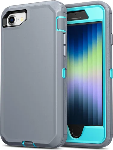 Vista 14 de Jelanry Funda para iPhone SE 2022/2020, para iPhone 8/7, Resistente de Servicio Pesado Rugosa a Prueba de Golpes de Doble Capa Carcasa Protectora