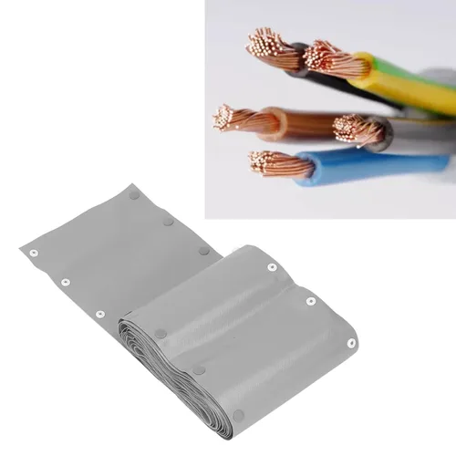 Vista 3 de Protector de cable, resistente al fuego PVC y POM Protector de cable reutilizable ignífugo para robots industriales (5M)