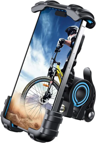 Vista 11 de Lamicall - Soporte de teléfono para bicicleta, soporte para teléfono celular, abrazadera para manubrio de bicicleta, clip para teléfono 11 Pro Max
