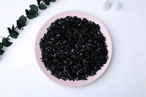 Vista 3 de MAIBAOTA Piedras de cristal de obsidiana negra natural de cuarzo para plantas suculentas, pecera pequeña, acuario, grava, piedras decorativas