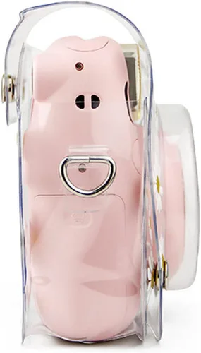 Vista 5 de Yitengteng Funda para cámara Fujifilm Instax Mini 11/9/8, cubierta protectora de cámara de PVC ajustable, bolsa transparente con correa