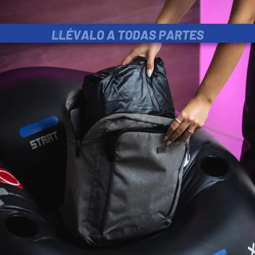 Vista 6 de Silla de juego inflable para niños y adolescentes con portavasos y bolsillos laterales - Estas sillas de tipo «puf» de aire para juegos para niños