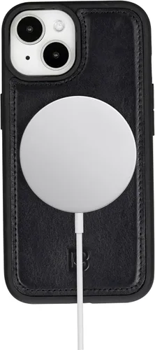 Vista 5 de BOULETTA Magsafe - Funda para iPhone 15 compatible con cuero de grano completo, magnética, desmontable, cartera para teléfono (2 en 1), 4 tarjeteros