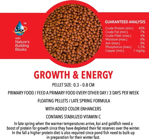 Vista 6 de MICROBE-LIFT Pellets flotantes de alto crecimiento y energía para estanques, jardines acuáticos y fuentes, seguros para peces dorados vivos y koi