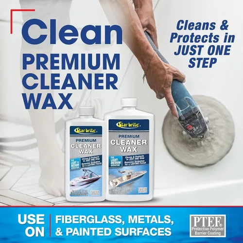Vista 5 de STAR BRITE Cera limpiadora de un solo paso con protección UV, elimina la tiza y la oxidación de fibra de vidrio, metales y superficies pintadas