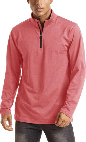 Vista 3 de MAGNIVIT Camisas de correr con cremallera de 14 para hombre, de manga larga, forro polar