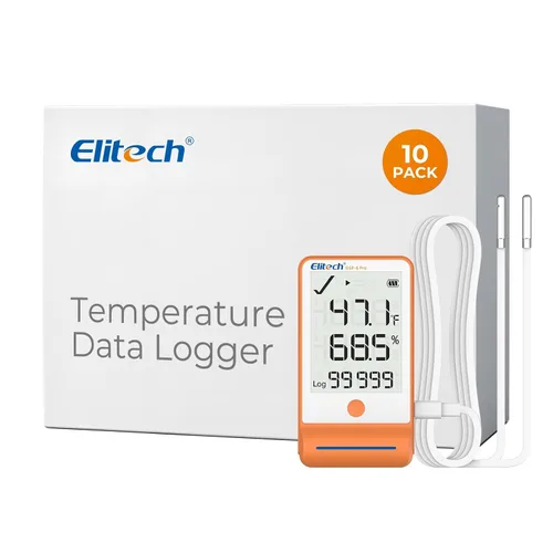 Vista 26 de Elitech ISO 17025 Certificado GSP-6 Bluetooth Data Logger Temperatura Humedad 100000 Readings, Shadow Data, Max Min Record, Auto PDF/CSV