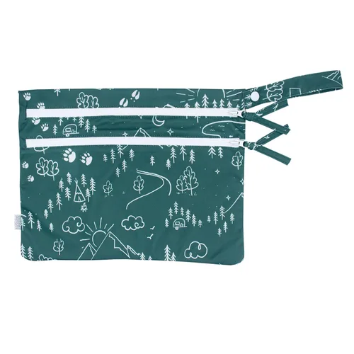 Vista 13 de BapronBaby Adventure Awaits - Bolsa impermeable con dos bolsillos con cremallera, reutilizable para la hora de comer, pañales, cochecitos