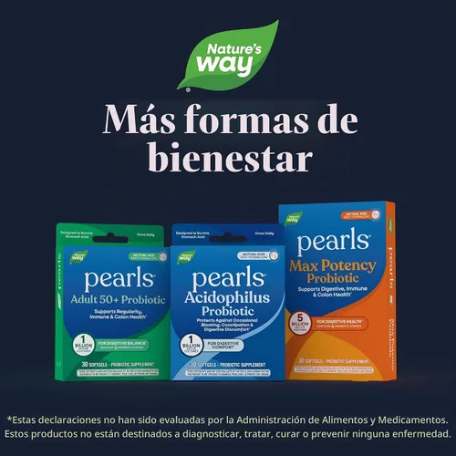 Vista 8 de Perlas de probióticos enzimáticos Probiotic Pearls Max Pontency. 5 mil millones de cultivos activos con triple capa avanzada, 30