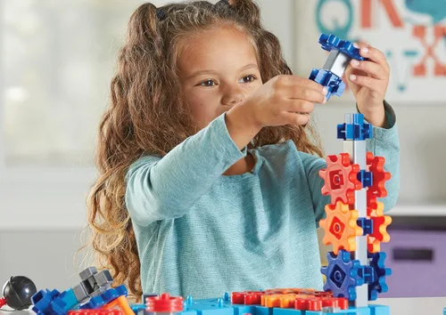 Vista 7 de Learning Resources STEM Explorers Machine Makers - 60 piezas, a partir de 5 años, juguetes Montessori de construcción, actividades de ingeniería