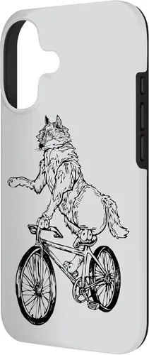 Vista 2 de Wolf Cycling Bicycle Funny Animal Cyclist Biking Bike Case for iPhone 17