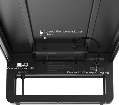 Vista 6 de Vaydeer Soporte de monitor doble, elevador de monitor doble con cargador inalámbrico y 4 puertos USB 3.0 Hub, elevador de escritorio de metal para 2
