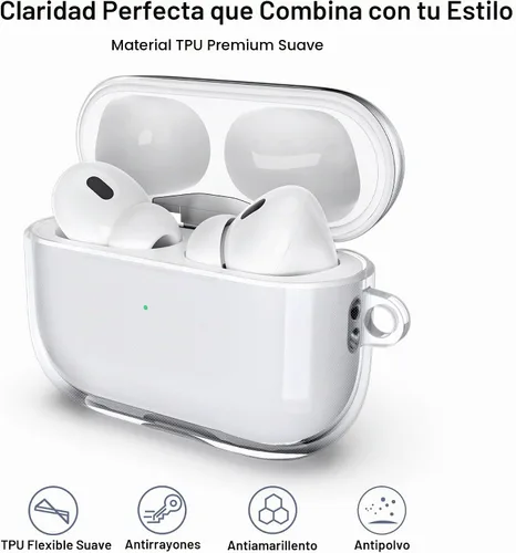 Vista 2 de ULAK Clear for Airpods Pro 2nd/1st Generation Case 2022/2019 Transparente