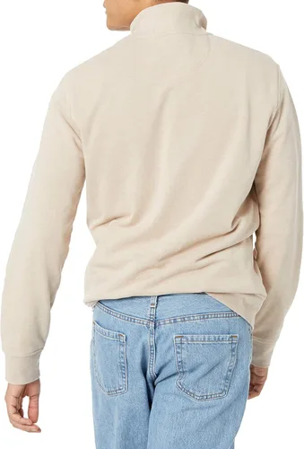 Vista 2 de Tienda Essentials Sudadera ligera de rizo francés con cremallera de un cuarto para hombre