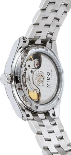 Vista 4 de Mido Belluna Lady - Reloj automático suizo para Mujer - Esfera plateada - Caja de 1.260 in - M0242071103300, plateado, Pulsera