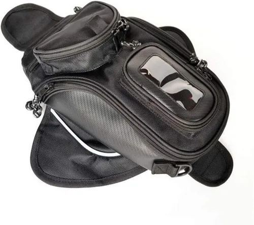 Vista 3 de Bolsa de tanque de imán fuerte para motocicleta, bolsa de navegación, almacenamiento portátil, pantalla táctil transparente, bolsa de almacenamiento