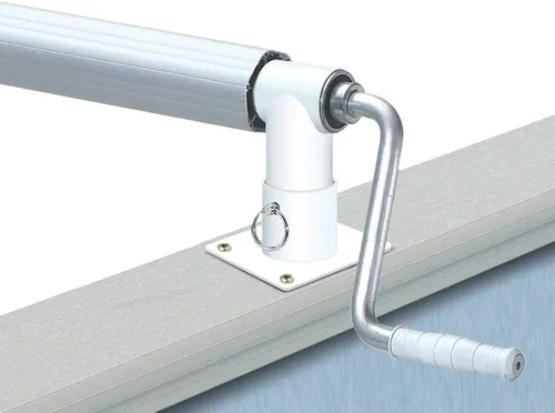 Vista 4 de GLI Pool Products Whirlwind - Carrete solar de aluminio sobre el suelo (varios anchos) (18 pies de ancho)
