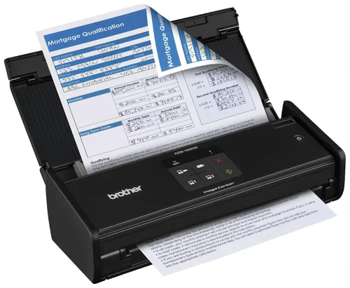 Vista 3 de Brother Impresora ADS1000W escáner de escritorio compacto a color con redes dúplex y inalámbricas
