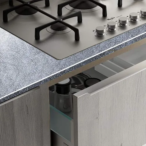 Vista 8 de BAYYA - Pegatinas de papel tapiz para salpicaduras de cocina plateado, hoja de aluminio con papel adhesivo para despegar y pegar, autoadhesivo
