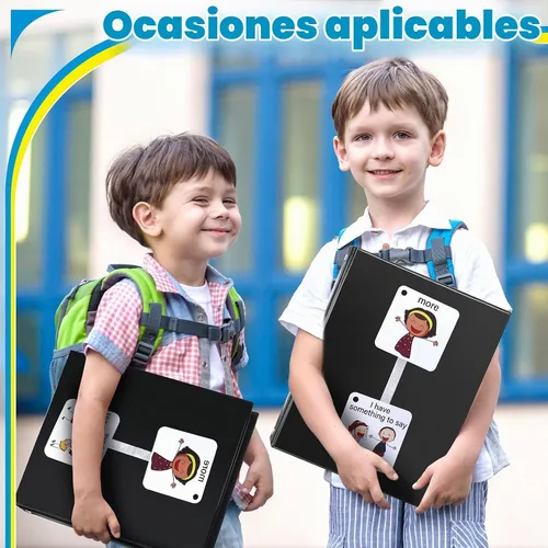 Vista 6 de Ctosree 246 piezas libro de comunicación pequeñas herramientas visuales Incluye 3 separadores de carpetas de anillos, 100 etiquetas adhesivas, 5