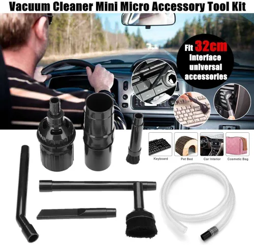 Vista 7 de Kit de limpieza de interiores para automóvil, aspiradora de automóvil, 9 unidades, mini micro herramienta, kit de limpieza de vehículos
