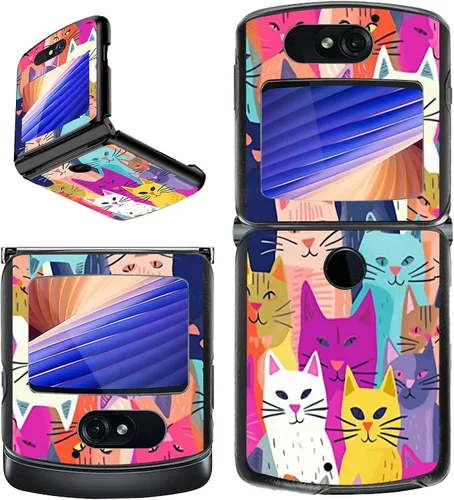 Vista 36 de Rossy Funda para Motorola RAZR 5G, para Moto RAZR 5G, funda delgada y ligera de policarbonato duro a prueba de golpes para Motorola Moto RAZR 5G