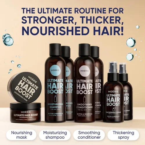 Vista 7 de Moerie Ultimate Hair Growth - Juego de champú y acondicionador para el crecimiento del cabello, cabello más largo, grueso, más completo, vegano
