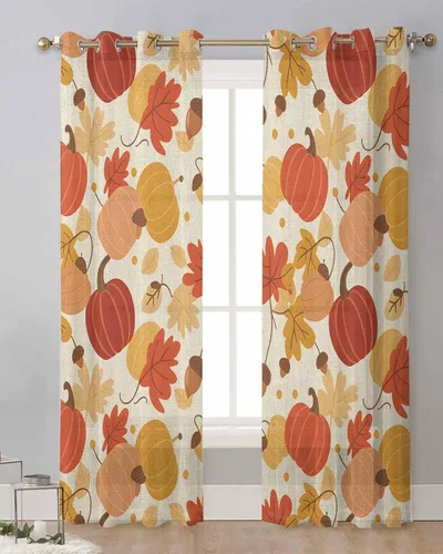 Vista 9 de Cortinas traslúcidas de hojas de eucalipto de 39 pulgadas de largo, juego de 2 paneles de cortinas para cocina, dormitorio, sala de estar, pasillo