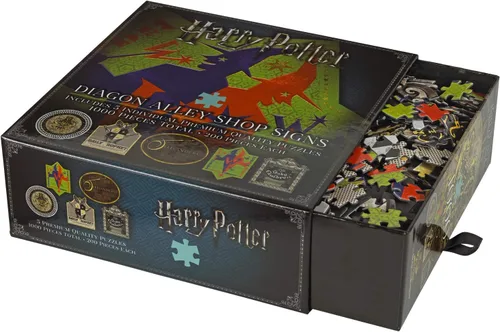 Vista 2 de The Noble Collection Harry Potter Diagon Alley Shop Signs Puzzle