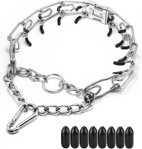 Vista 7 de Collares de púas para perros, collar de perro sin tirones, collar de entrenamiento para perros pequeños, acero inoxidable ajustable con cómodas