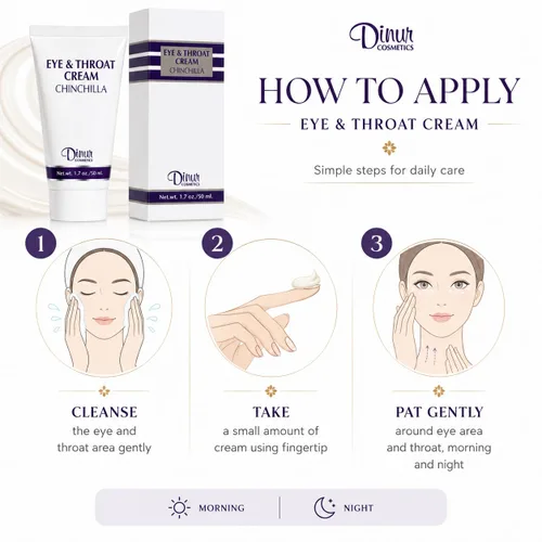 Vista 5 de Dinur Cosmetics Chinchilla Crema para Ojos y Garganta Reduce las Líneas Finas, Arrugas Ojos Hinchados y Bajo los Ojos Ojeras Penetra Piel Delicada