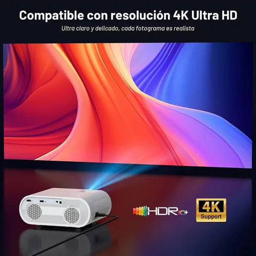 Vista 4 de HOMPOW Proyector 4K con WiFi y Bluetooth, proyector Google TV 1500 ANSI