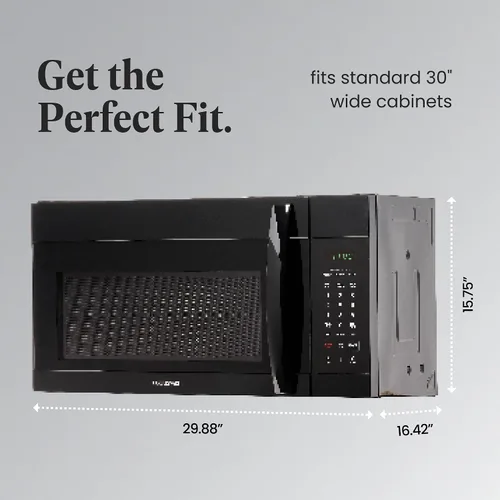 Vista 4 de Farberware - Horno microondas de 1.7 pies cúbicos para sobre la estufa – 1000 vatios de potencia, configuraciones de cocción automática