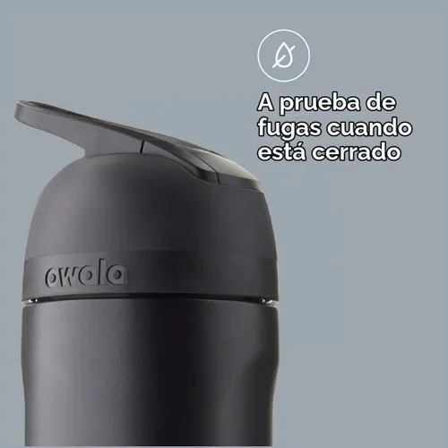 Vista 7 de Owala - Botella de agua aislada de acero inoxidable con popote y tapa de bloqueo