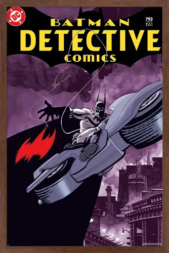 Vista 10 de Trends International DC Comics Batman - Póster de Batman Detective Comics #792, 22.4 pulgadas de largo x 14.7 W, versión enmarcada de madera