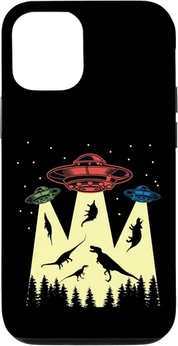 Vista 28 de Funda vintage de secuestro alienígena de dinosaurio para iPhone 17