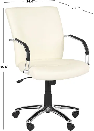 Vista 3 de SAFAVIEH Home Collection Lysette - Silla de escritorio color crema