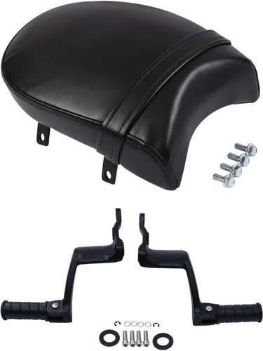 Vista 10 de TCT-MOTORPARTS Estriberas de pasajero Pedales Reposapiés de montaje para Boardwalk High Ball Victory Vegas Gunner Highball Kingpin Boardwalk Negro