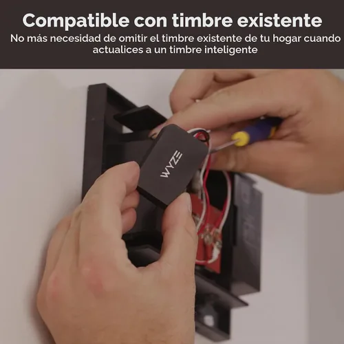 Vista 10 de WYZE Cámara de timbre con cable v2 (se requiere cableado de timbre existente), timbre de video de seguridad 2K, visión nocturna a color, audio de 2