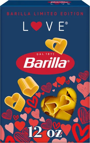 Vista 10 de Barilla Edición Limitada Love Pasta, Pasta en Forma de Corazón No Transgénica Hecha con Sémola de Trigo Duro - Certificada Kosher, Caja de 12 oz