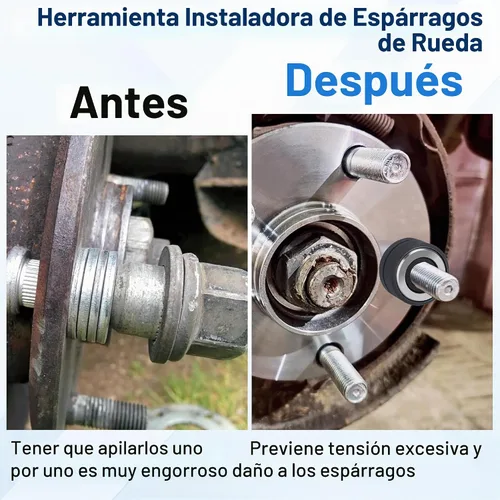 Vista 5 de Ecocstm 22800 Instalador de pernos de rueda, herramienta para pernos de neumáticos, herramienta de instalación de pernos de rueda, extractor