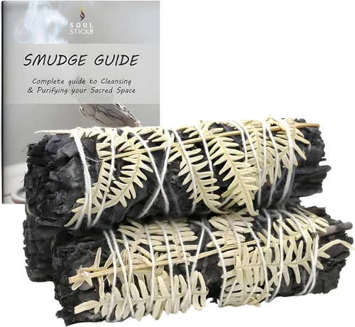 Vista 23 de SOUL STICKS Paquete de 3 barras de salvia blanca floral con flores para limpiar el hogar, meditación, yoga, curación y manchas, California de origen
