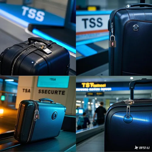 Vista 3 de Paquete de 4 cerraduras de equipaje cuadradas de neón aprobadas por la TSA con llave para maleta, mochila para portátil, accesorios de viaje 4