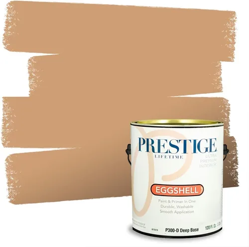 Vista 101 de PRESTIGE Pintura exterior e imprimación en uno, bronceado Aberdeen, plano, 1 galón